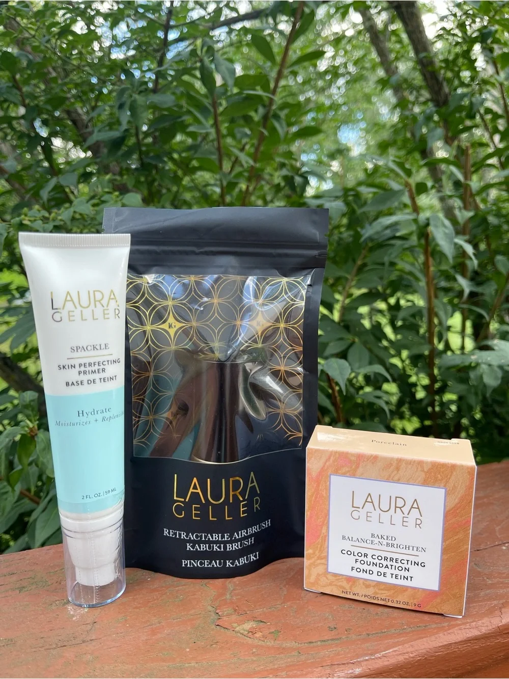 Laura Geller Spackle Primer, Baked Foundation, and Kabuki Brush Set